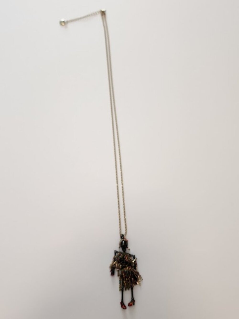 Betsey Johnson Skeleton Pendant Long Necklace - Picture 5 of 7